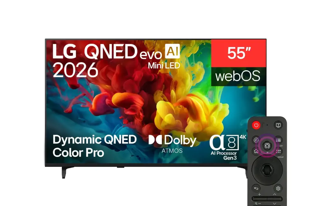 تلویزیون ال‌جی QNED evo Mini LED 4K مدل QNED84B6T